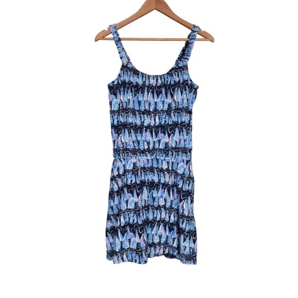 Women's - Lilly Pulitzer Loro Sails & Stripes Romper, Size Medium - Picture 9 of 10